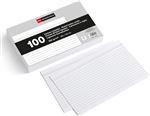 Paquete De 100 Fichas Rayadas Blancas Miquelrius 125x200 Mm