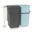 Cubo de basura Brabantia Sort & Go 2 x 16 L Gris/Verde_1
