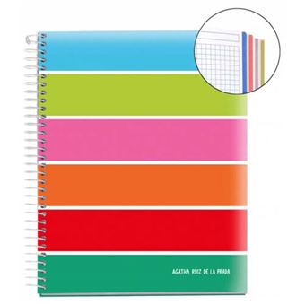 Cuaderno A5 Miquelrius Ágatha Ruiz de la Prada Basics 5 mm 120 h