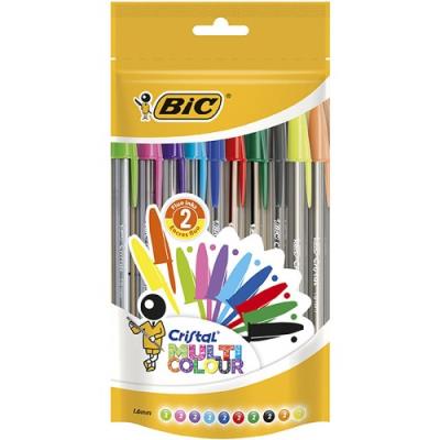 Blíster de 10 bolígrafos Bic Cristal Multicolour