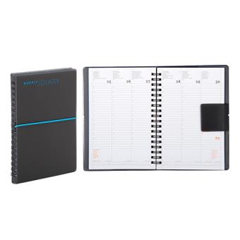 Agenda 2018 Nava semana a la vista pequeñal espiral Fluo Work 7 azul claro - 1