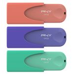 Pack 3 Pendrives Memoria USB-C 2.0 PNY Arty Edition 64GB