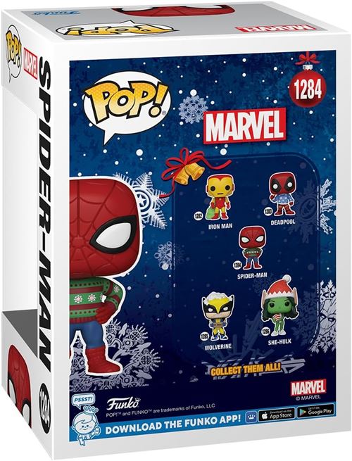 Figura Funko Marvel Spiderman Christmas 10cm Figura grande Los