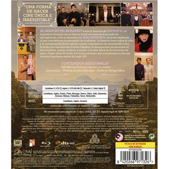 El Gran Hotel Budapest - Blu-Ray