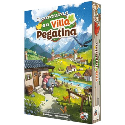 Juego de mesa aventuras en villa pegatina