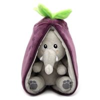 Elefante de peluche berenjena Flipetz Nature et decouvertes