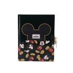 Diario Con Llave Disney Mickey Mouse True Negro
