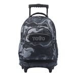 Mochila Totto Escolar Con Ruedas Negro Bluc - Renglones