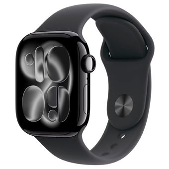 Apple Watch Series 11 GPS + Cellular 42mm Caja Aluminio Negro azabache y Correa Deportiva Negro - Talla S/M - 1
