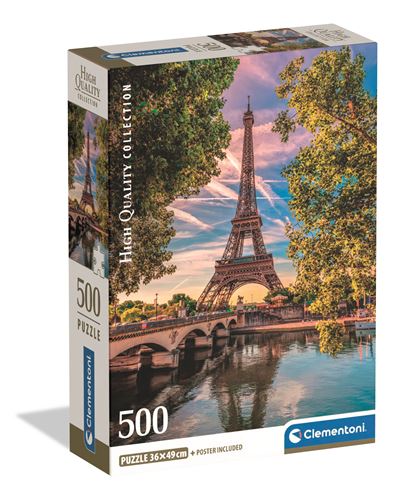 Puzzle clementoni 500 along the seine compact box