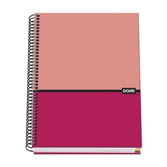 Cuaderno A5 Dohe - 100 Hojas Cuadriculadas De 90g, Tapa Dura Con Goma, Ideal Para Estudiantes Y Apuntes