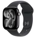 Apple Watch Series 11 GPS + Cellular 42mm Caja Aluminio Negro azabache y Correa Deportiva Negra - Talla M/L