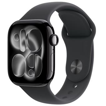 Apple Watch Series 11 GPS + Cellular 42mm Caja Aluminio Negro azabache y Correa Deportiva Negra - Talla M/L