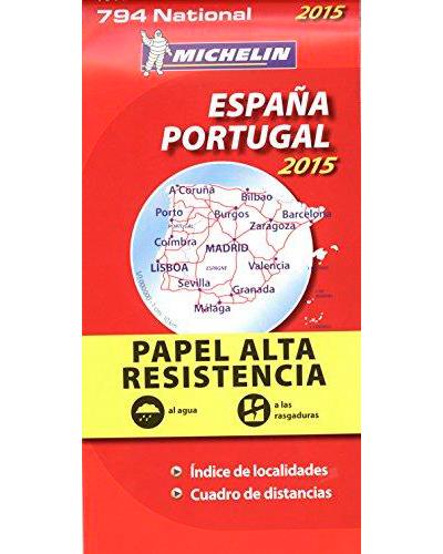  Mapa plastificado España Portugal: 9782067150188: Libros