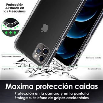 Funda 4-ok Transparente + cuerda Negro para iPhone 15 - Funda para teléfono  móvil