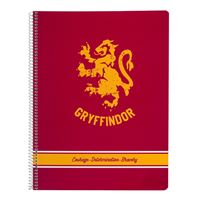 Cuaderno A4 Harry Potter Gryffindor microperforado pautado con tapa de polipropileno
