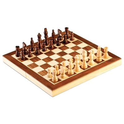 Juego de ajedrez de madera plegable imantado nature et decouvertes
