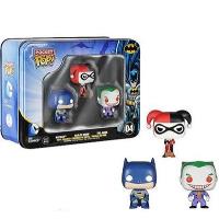 Figura Batman Caja con 3 figuras mini Pop -Batman, Joker, Harley Quinn- (3,75cm)