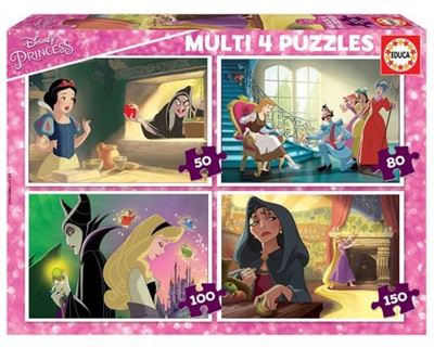 Puzzle Educa Disney Princesa y Villanas Multi 4 - Puzzle infantil ...