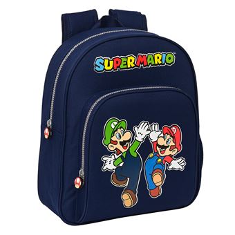 Mochila infantil Safta adaptable para carro Super Mario Mochilas