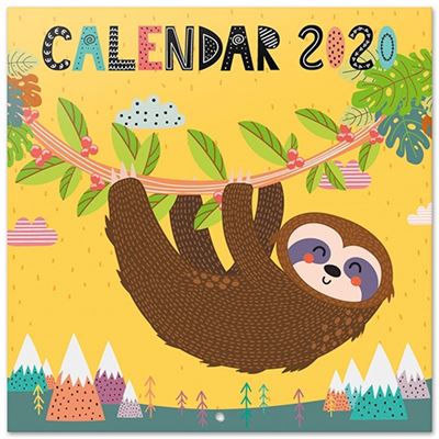 Erik Calendario De pared 2020 perezoso 30 x cm incluye regalo 30x30