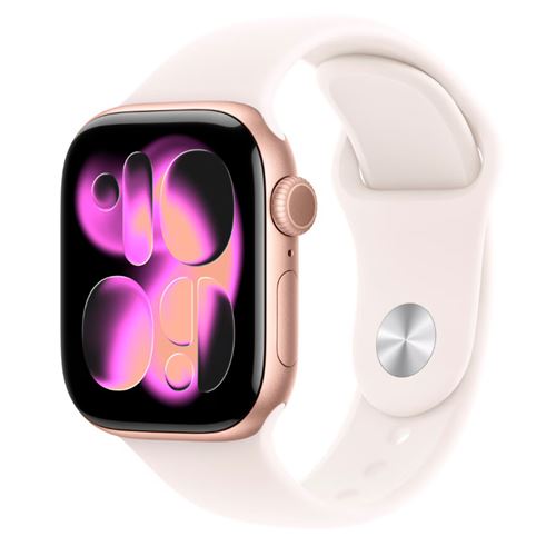Apple Watch Series 11 Gps + Cellular 42mm Caja Aluminio Oro Rosa Y Correa Deportiva Rubor Claro - Talla S/m