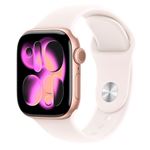 Apple Watch Series 11 GPS + Cellular 42mm Caja Aluminio Oro rosa y Correa Deportiva Rubor claro - Talla S/M