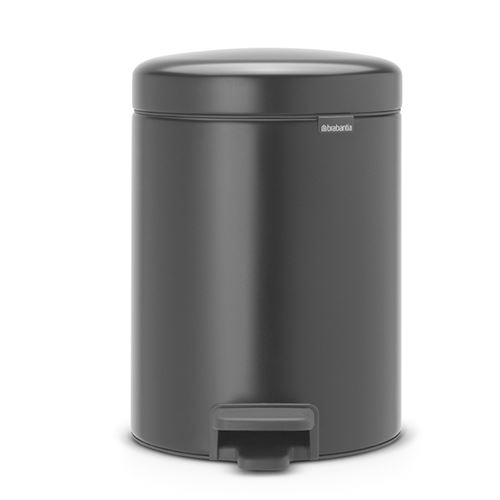 Brabantia Negro Cubo De Basura Con Pedal Newicon 5 L Mate