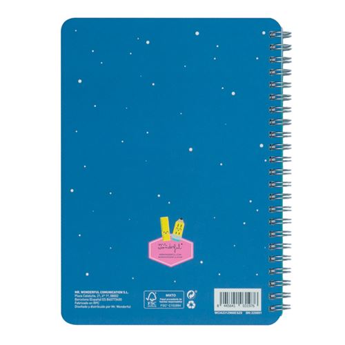 MR. WONDERFUL Cuaderno A5 con pegatinas “Tómate más en serio