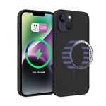 Funda 4-ok Silk Magnet Negro para iPhone 15