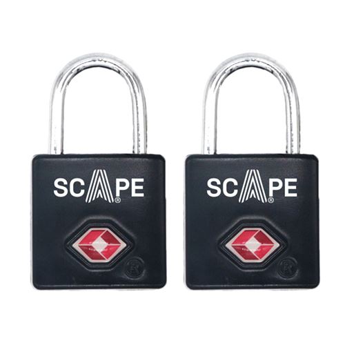 Pack De 2 Candados Con Llave Scape Travel Tsa Negro