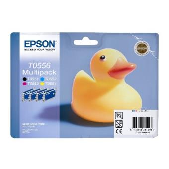 Epson T0556 Pack 4 tintas negro + color - 1