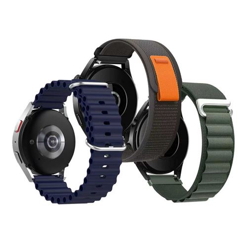 Pack De 3 Correas Friendly Fancy Mix2 Azul, Verde, Negro Para Watch Universal 22mm