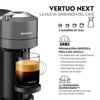 Cafetera de cápsulas Nespresso De'Longhi Vertuo Next ENV120.GY 1500 W, 1.1  L Gris - Comprar en Fnac