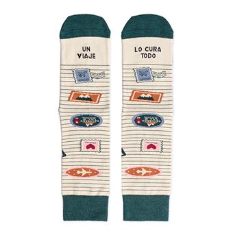 Calcetines UO "Un viaje lo cura todo" talla 36-41 - 1