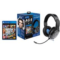 Headset gaming PDP AG6 + Grand Theft Auto V para PS4 Kit