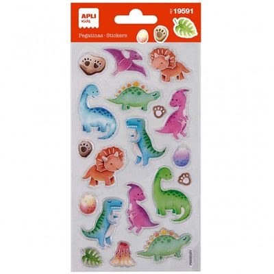 Pegatinas gel 3D Dinosaurios