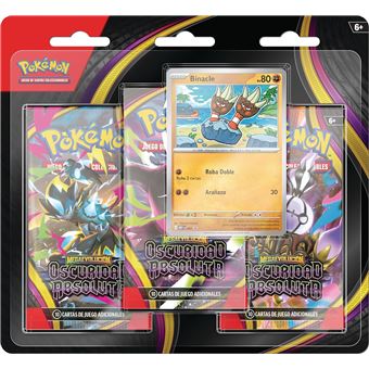 Pack Pokémon Oscuridad Absoluta 3 sobres de mejora de Megaevolución + Carta holográfica
