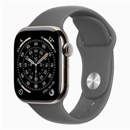 Apple Watch Series 11 Gps + Cellular 42mm Caja Titanio Natural Y Correa Deportiva Gris Piedra - Talla S/m
