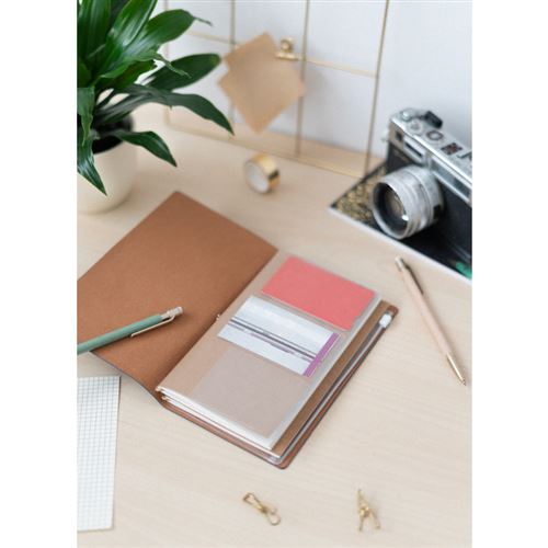 Bullet Journal Taccuino Da Viaggio In Pelle Grupo Erik - Con 2 Quaderni E Tasche, 19,6x12cm Diario Viaggio Grupo Erik Pelle Sintetica A5 Quaderni Tasche