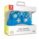 Mando Mini PDP con Cable Rock Candy Azul Glow para Nintendo Switch