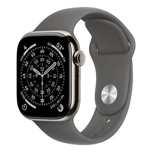 Apple Watch Series 11 Gps + Cellular 42mm Caja Titanio Natural Y Correa Deportiva Gris Piedra - Talla M/l