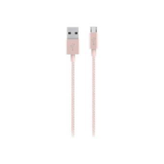 Cable Belkin Mixit USB 2.0 a Micro USB B Oro Rosa 1,2 m para Samsung
