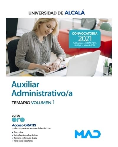 Auxiliar Administrativo de la Universidad de Alcalá. Temario volumen 1
