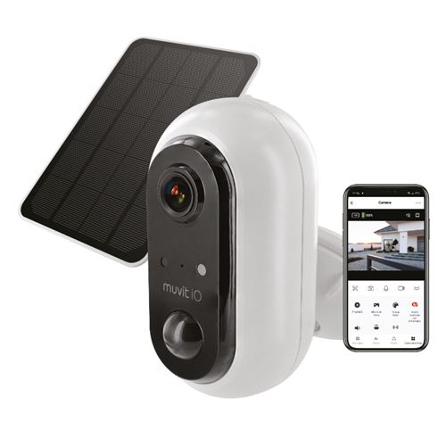 Cámara De Vigilancia Muvit Io Con Batería Exterior Wifi Full Hd 1080p + Panel Solar 3w