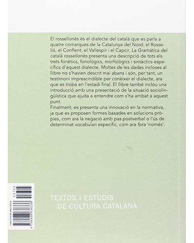 Gramática Del Rossellonès gramàtica català tapa blanda textos estudis cultura catalana