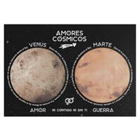 Set de 2 notas adhesivas Amores cósmicos Venus y Marte