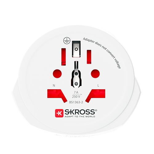 Adaptador Mundial A Uk Skross 1500225-e Blanco