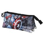 Portatodo Triple Marvel Capitán América Defender Fan 2.0 Multicolor