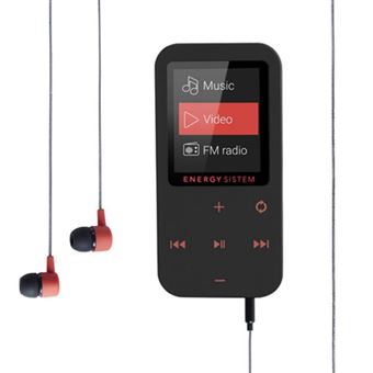MP4 Bluetooth Energy Sistem Touch 8GB Negro/Coral - Reproductor MP3 / MP4 -  Los mejores precios